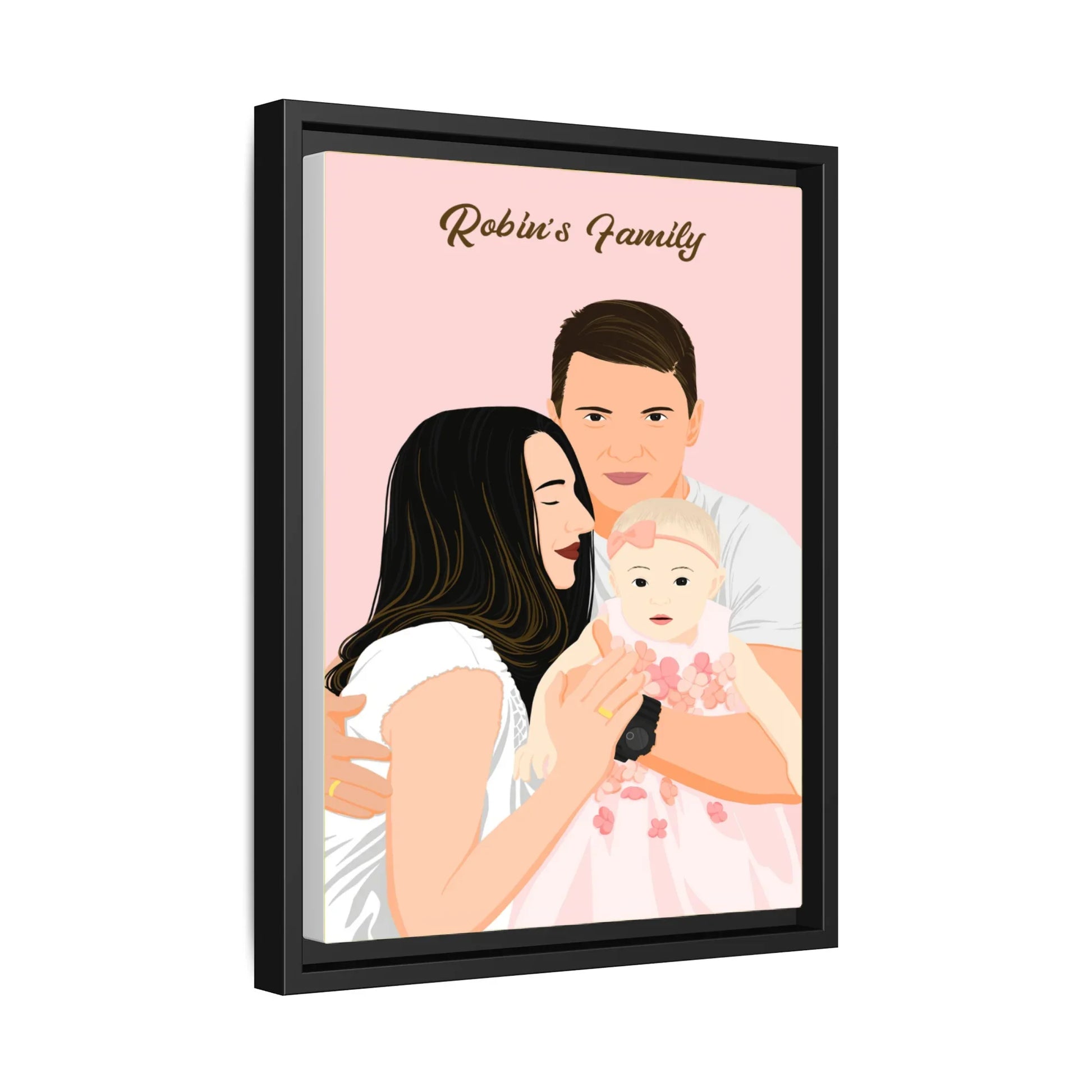 Personalized Family Portrait from Photo, Custom Illustrated Art, Unique Gift for Home, Anniversary Canvas-BeUnikArt