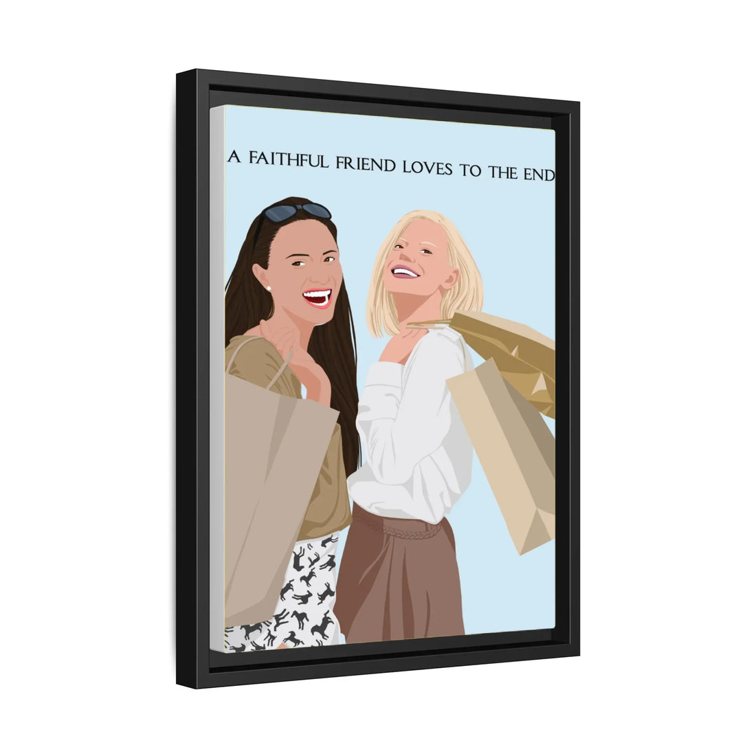 Custom Best Friends Portrait Turn Photo To Art, Thoughtful Friendship Gift, Best Friends Keepsake Gift Canvas-BeUnikArt