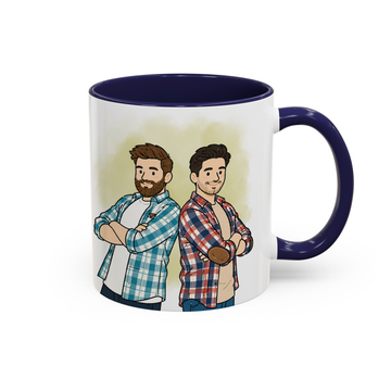 Personalized Friend Photo Funny Doodle Accent Mug with Custom Text, Custom Best Friend Coffee Cup Gift - 11, 15 oz