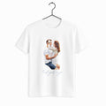 Personalize Your Love Photo To Art, Turn Your Couple Photo Portrait to Watercolor Style Unisex Crewneck T-shirt S-5XL