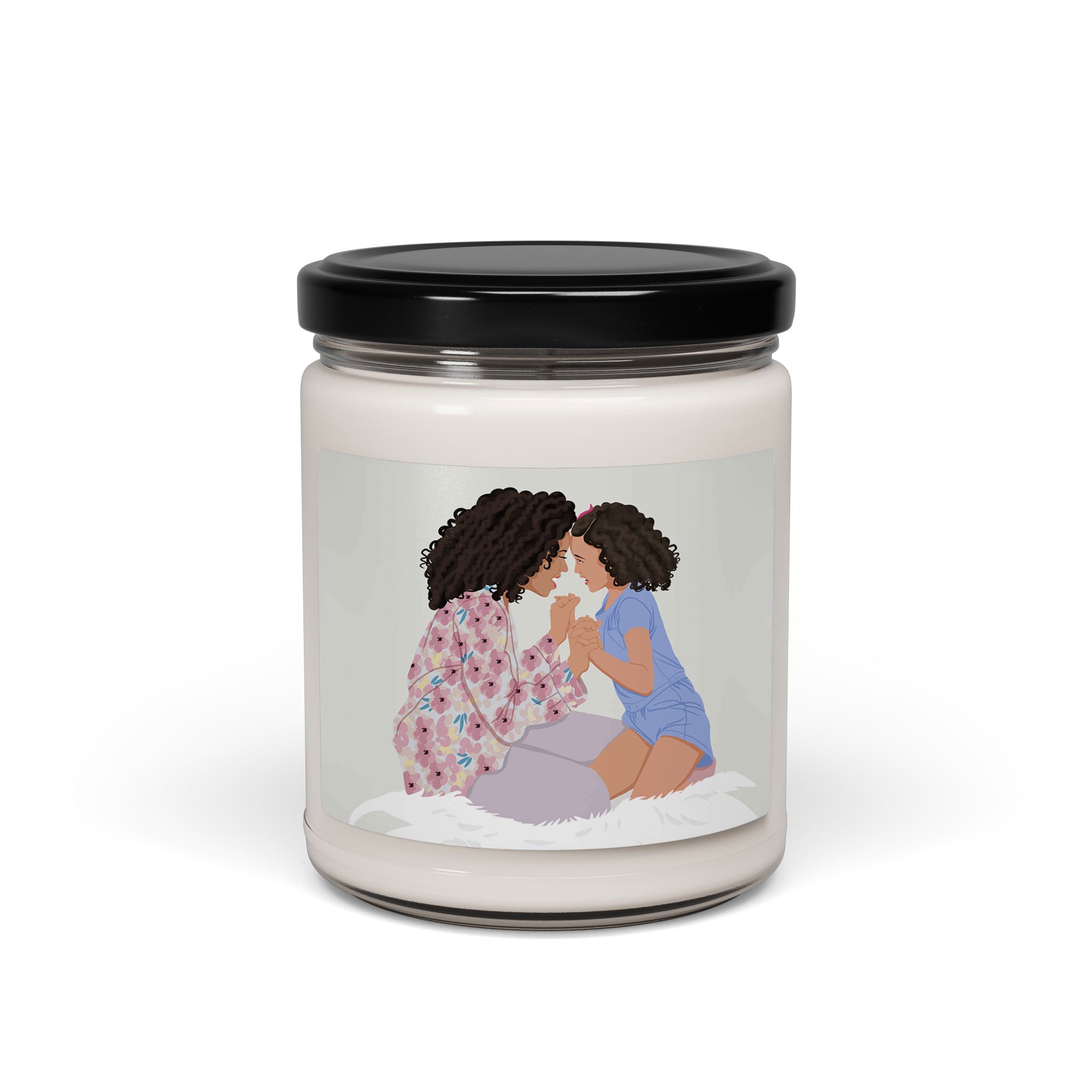 Custom Portrait from Photo Family Picture 9oz. Scented Soy Candle Illustration Style Mother's Day Gift