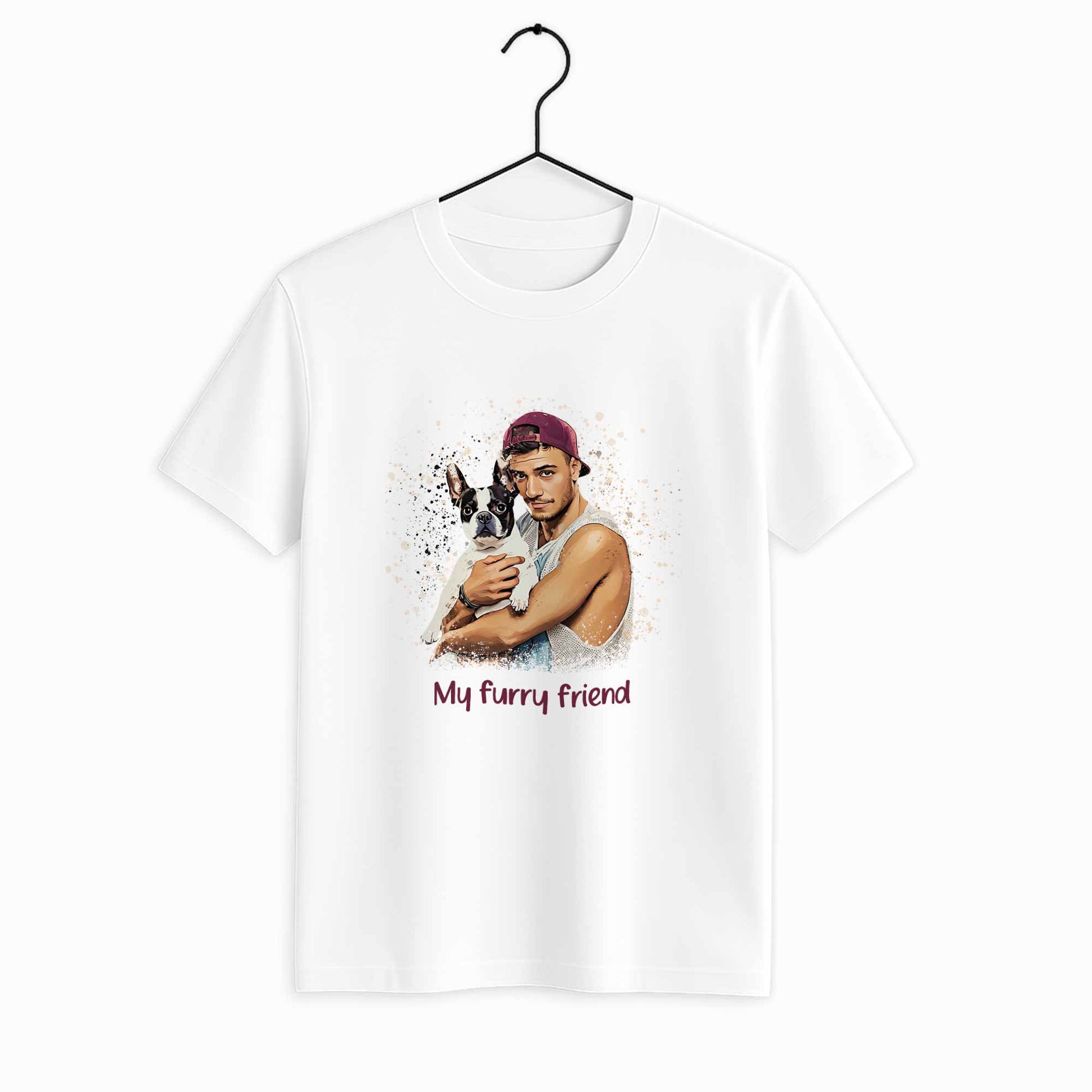 Custom Turn Photo to Art Illustration Style, Show Off Your Pet’s Personality, Fun Custom Unisex Crewneck T-shirt S-5XL