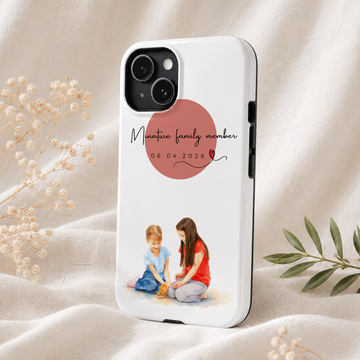 Custom Pet Parent Water Color Tough Phone Case with Personalized Text