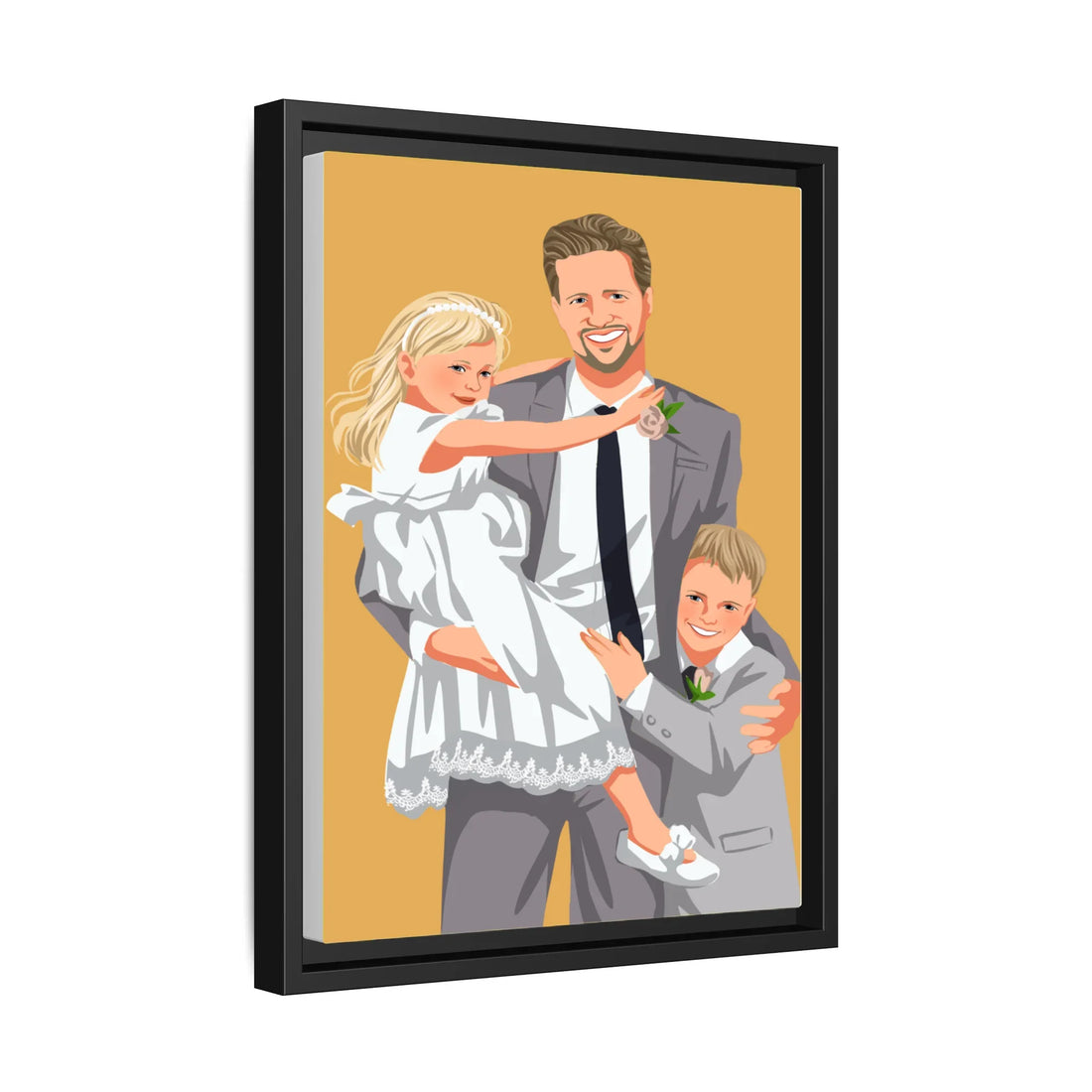 Customized Portrait to Art, Custom Gift Turn Art Picture For Dad, Memorial Fathers Day Canvas-BeUnikArt