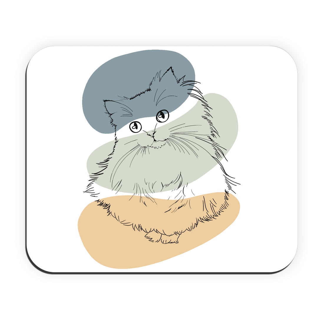 Custom Minimalist Pet Portrait, Turn Pet Photo to Art Gift Rectangle Mouse Pad