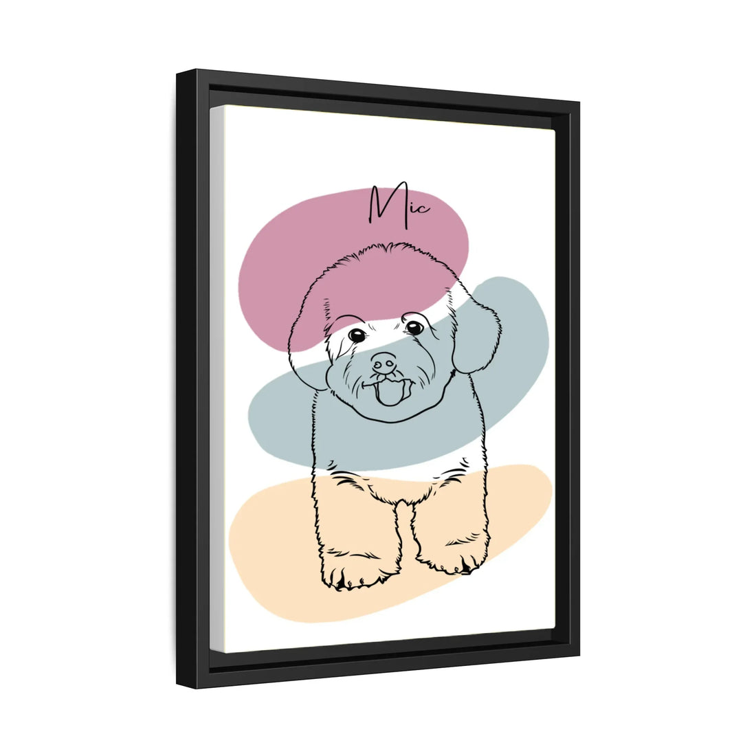 Custom Pet Portrait Minimalist Line Drawing for Pet Lovers, Turn Art Photo Gift Canvas-BeUnikArt