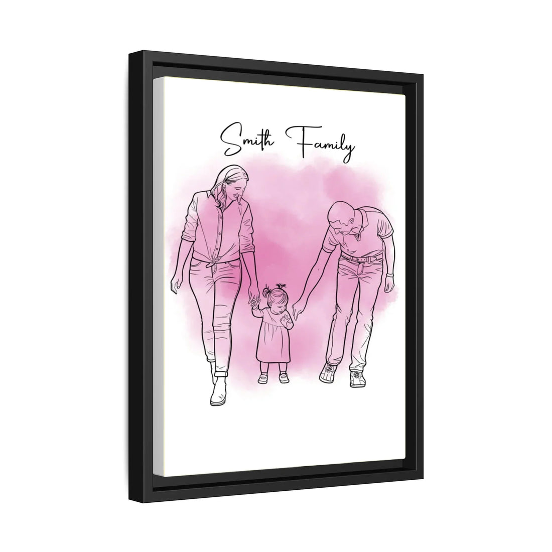 Personalized Line Art from Photo Couple Anniversary Family Gift Canvas-BeUnikArt