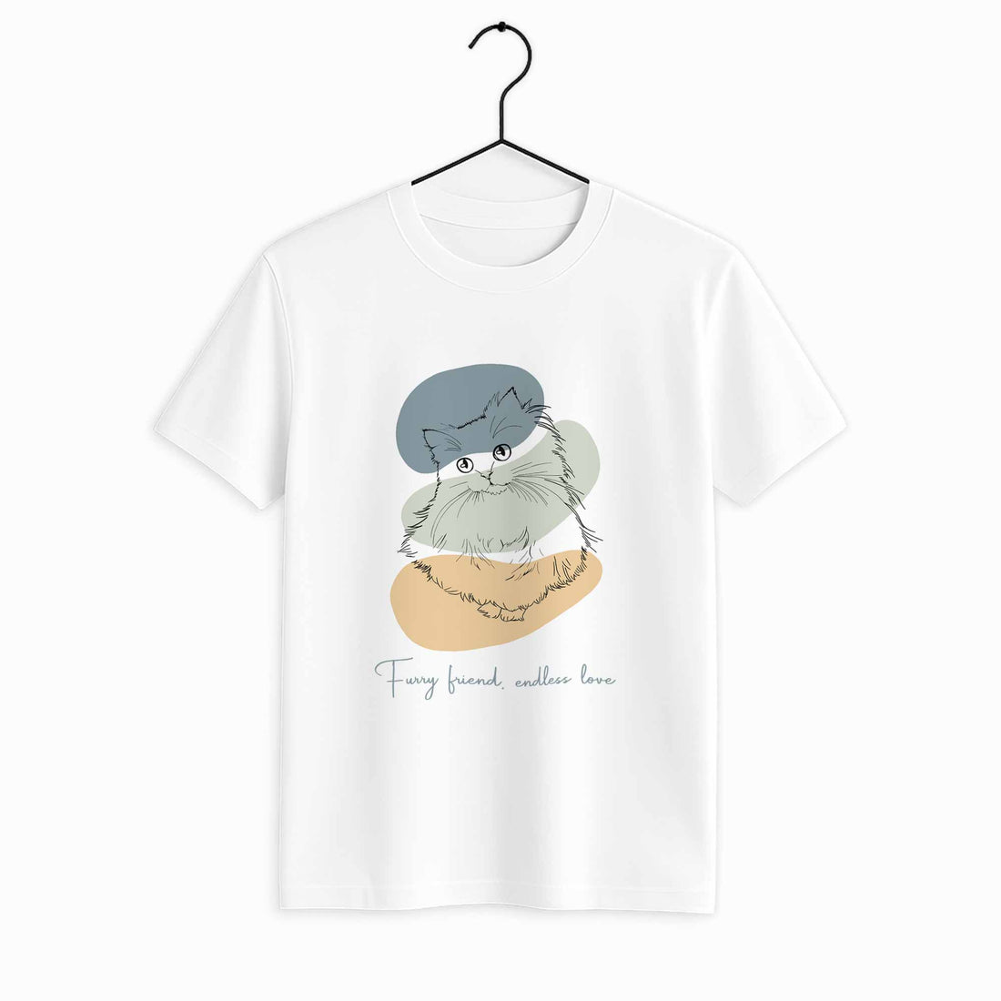 Custom Pet Portrait Minimalist Line Drawing for Pet Lovers, Turn Art Photo Gift Unisex Crewneck T-shirt S-5XL
