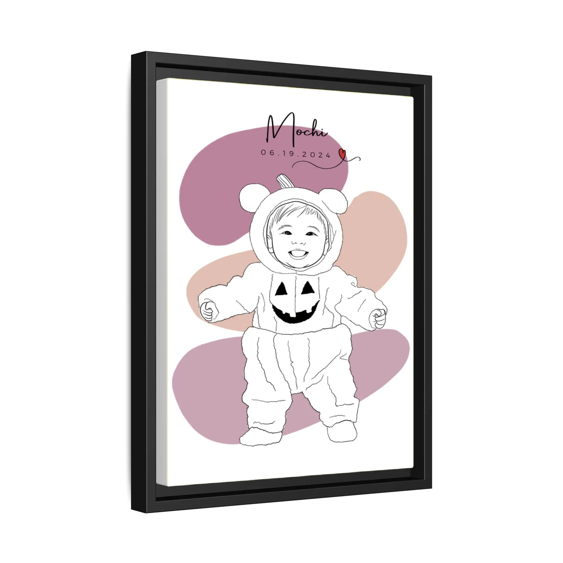 Customized Baby Portrait Newborn Keepsake Gift Canvas-BeUnikArt