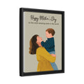 Personalized Illustration Art From Portrait Photo, Mom and Kid Memorial, Mothers Day Canvas-BeUnikArt