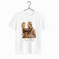 Custom Couple Photo, Turn Your Favorite Moment Together to Oil Painting Art, Romantic Gift Unisex Crewneck T-shirt S-5XL