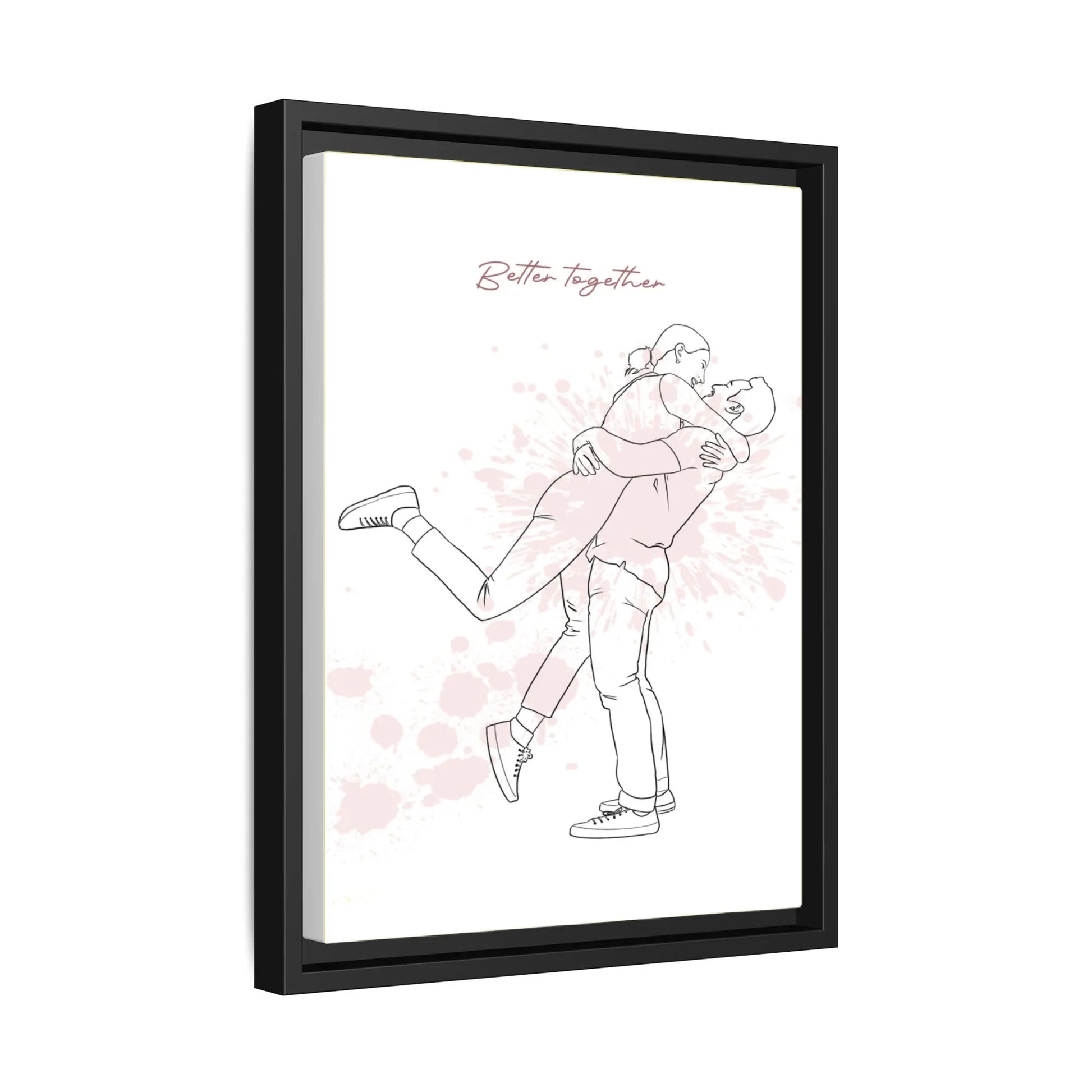Custom Family Photo to Line Art, Couple Picture, Anniversaries Gift Canvas-BeUnikArt