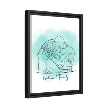 Personalized Photo to Line Art Illustration Anniversary, Family, Father, Mothers Day Canvas-BeUnikArt
