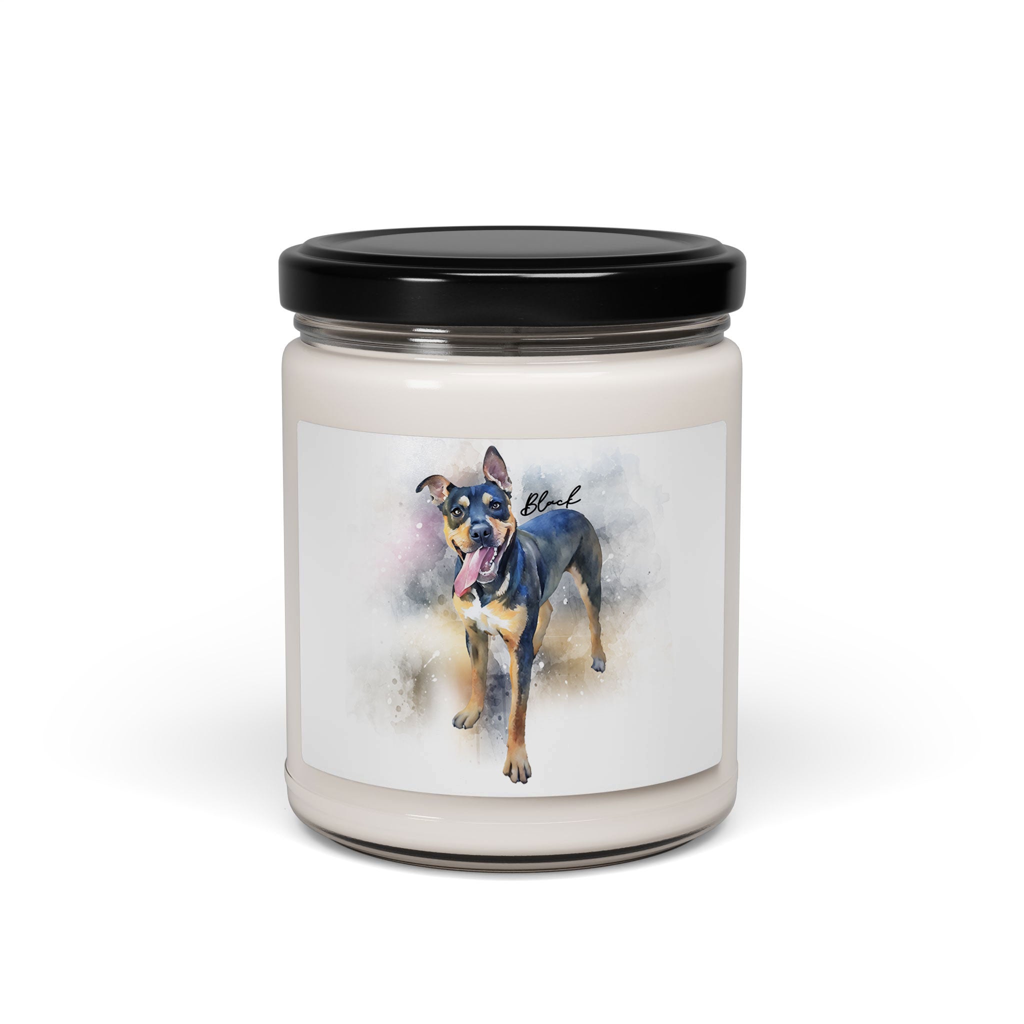 Personalized Photo to Art Pet Picture 9oz. Scented Soy Candle Watercolor Style Pet Birthday or Memorial Gift