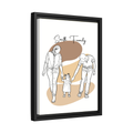 Custom Family Photo Turn To Line Art, Perfect Gift for Father, Mother's Day Canvas-BeUnikArt