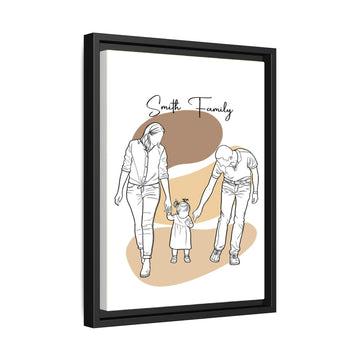 Custom Family Photo Turn To Line Art, Perfect Gift for Father, Mother's Day Canvas-BeUnikArt