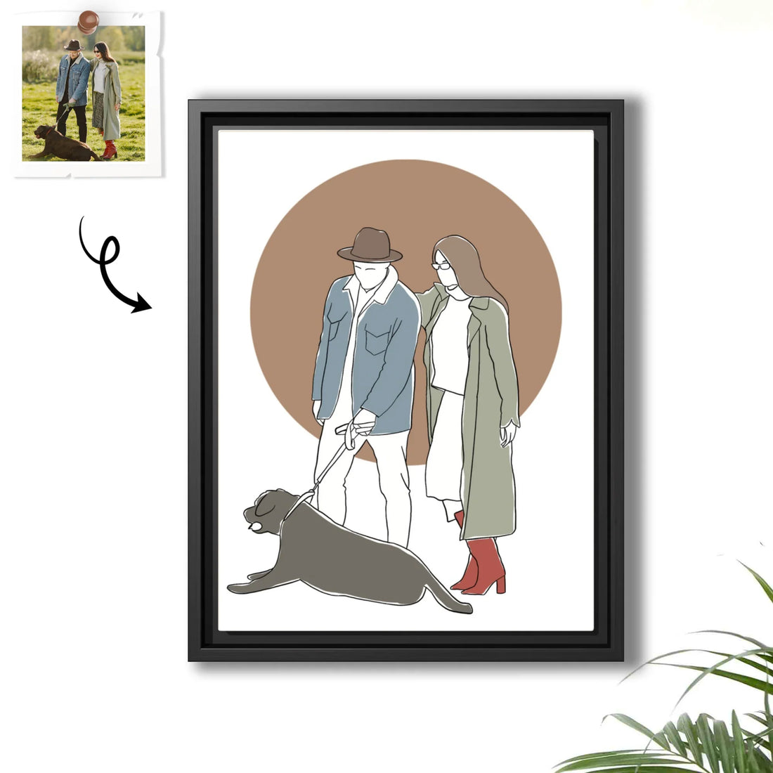 Personalized Turn Family Photo to Doodle Art Style, Perfect Gift for Father, Mother's Day, Family Picture Decorative Digital File-BeUnikArt
