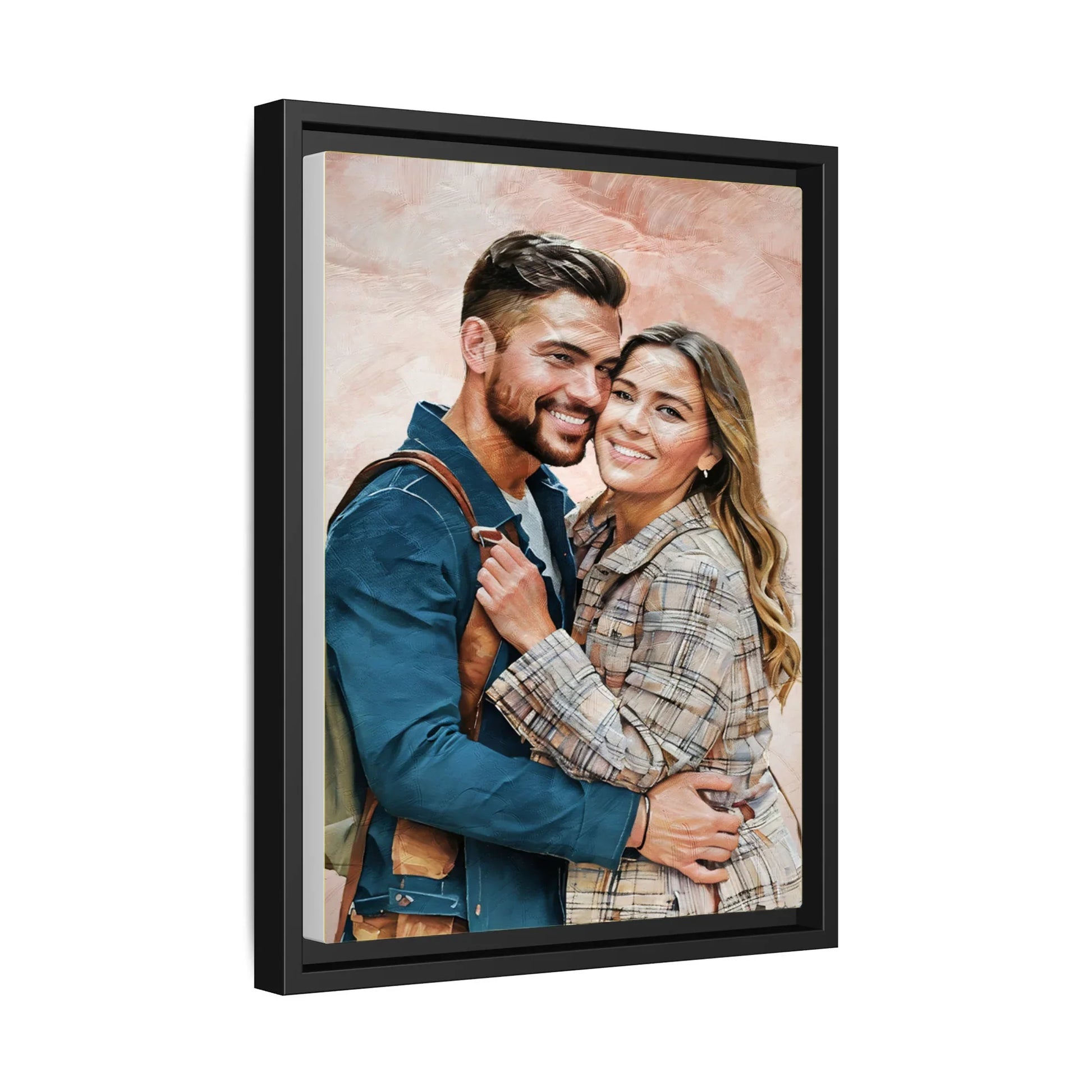 Custom Couple Photo Turn Your Favorite Moment Together to Oil Painting Art, Romantic Canvas Gift for Him or Her-BeUnikArt