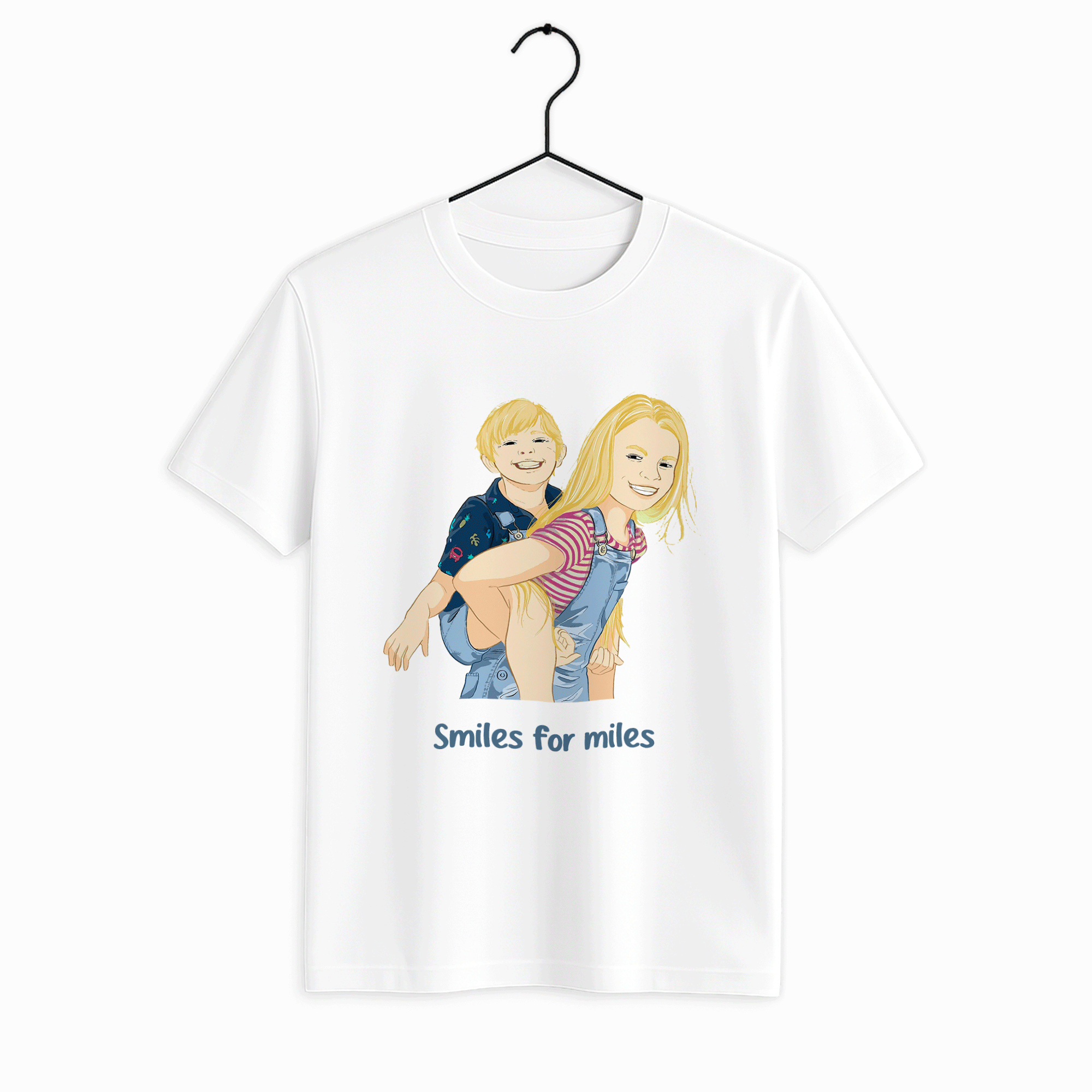 Custom Baby Portrait from Photo, Personalized Art, Thoughtful Gift for Baby Shower, Newborn Arrival Unisex Crewneck T-shirt S-5XL