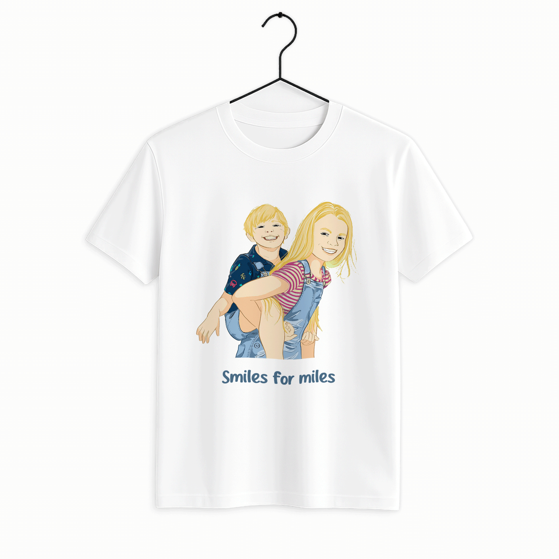 Custom Baby Portrait from Photo, Personalized Art, Thoughtful Gift for Baby Shower, Newborn Arrival Unisex Crewneck T-shirt S-5XL