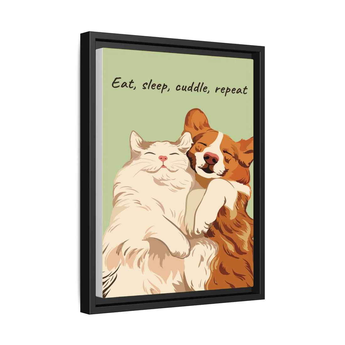 Customized Pet Lover Turn Portrait Photo to Illustration Art, Cat Mom Keepsake, Dog Loss Memorial Present, Pet Birthday Gift Canvas-BeUnikArt