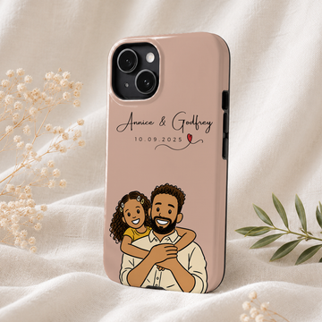 Personalized Parent Funny Doodle Tough Phone Case with Custom Text