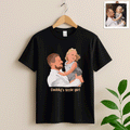 Customized Portrait to Art, Custom Gift Turn Art Picture For Dad, Memorial Fathers Day Unisex Crewneck T-shirt S-5XL-BeUnikArt