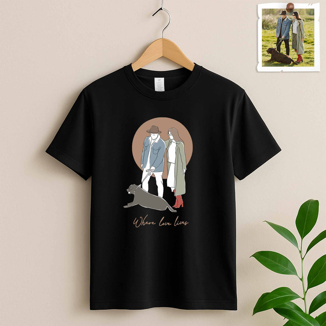 Personalized Turn Family Photo to Doodle Art Style, Perfect Gift for Father, Mother's Day, Family Unisex Crewneck T-shirt S-5XL