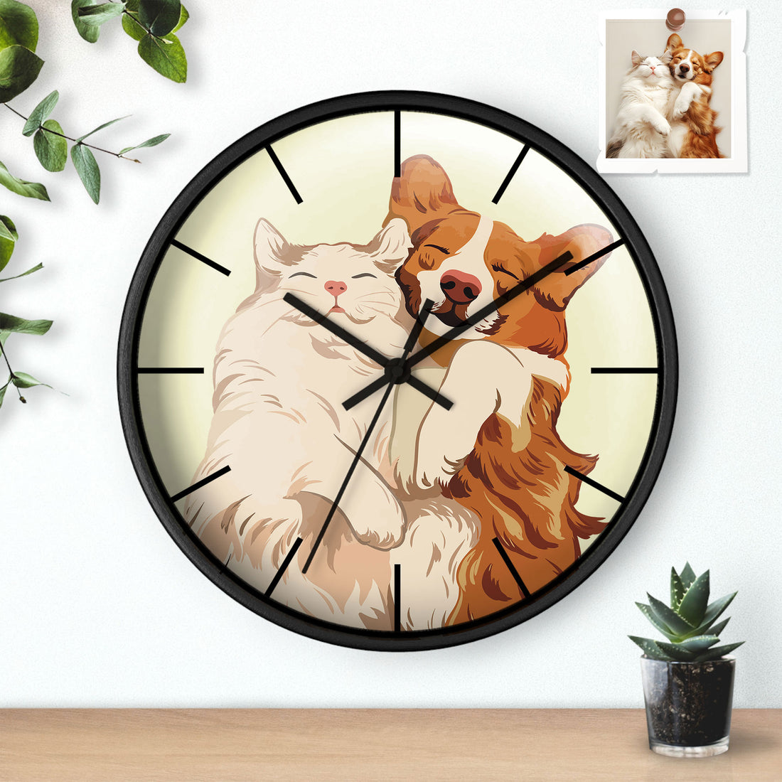 Personalized Turn Photo To Art for Pet Lovers, Dog Lover Memorial Gift Wall Clock