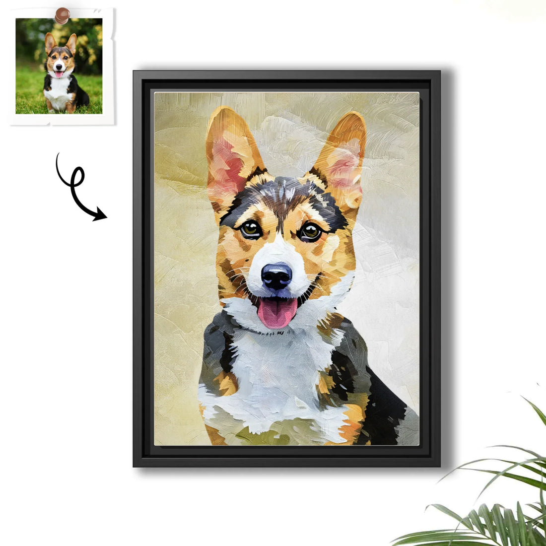 Celebrate Your Furry Friend, Turn Photo into Oil Painting Style Canvas, Unique Pet Lover Wall Decor Canvas-BeUnikArt