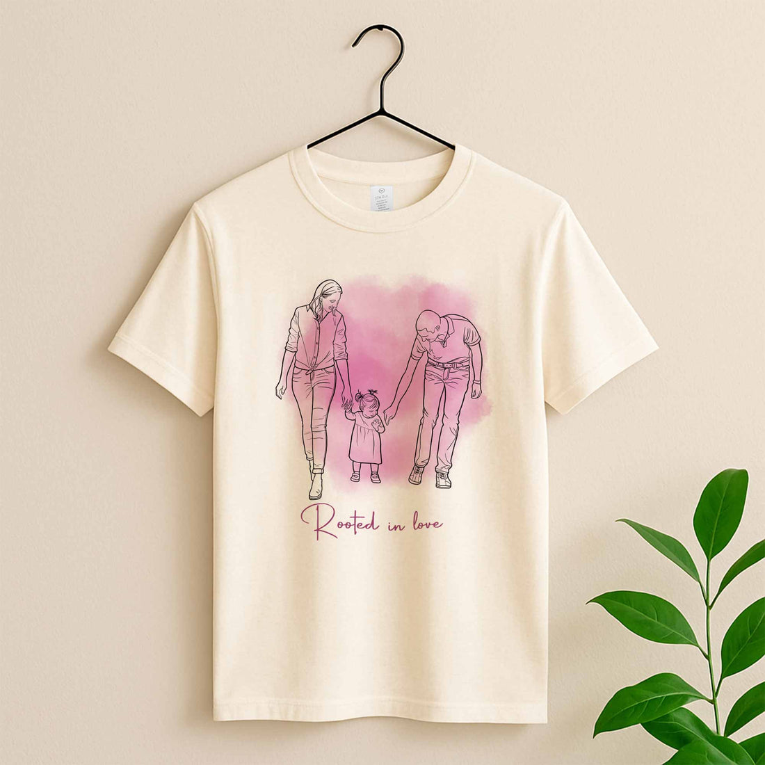 Personalized Line Art from Photo, Couple Anniversary Family Gift Unisex Crewneck T-shirt S-5XL