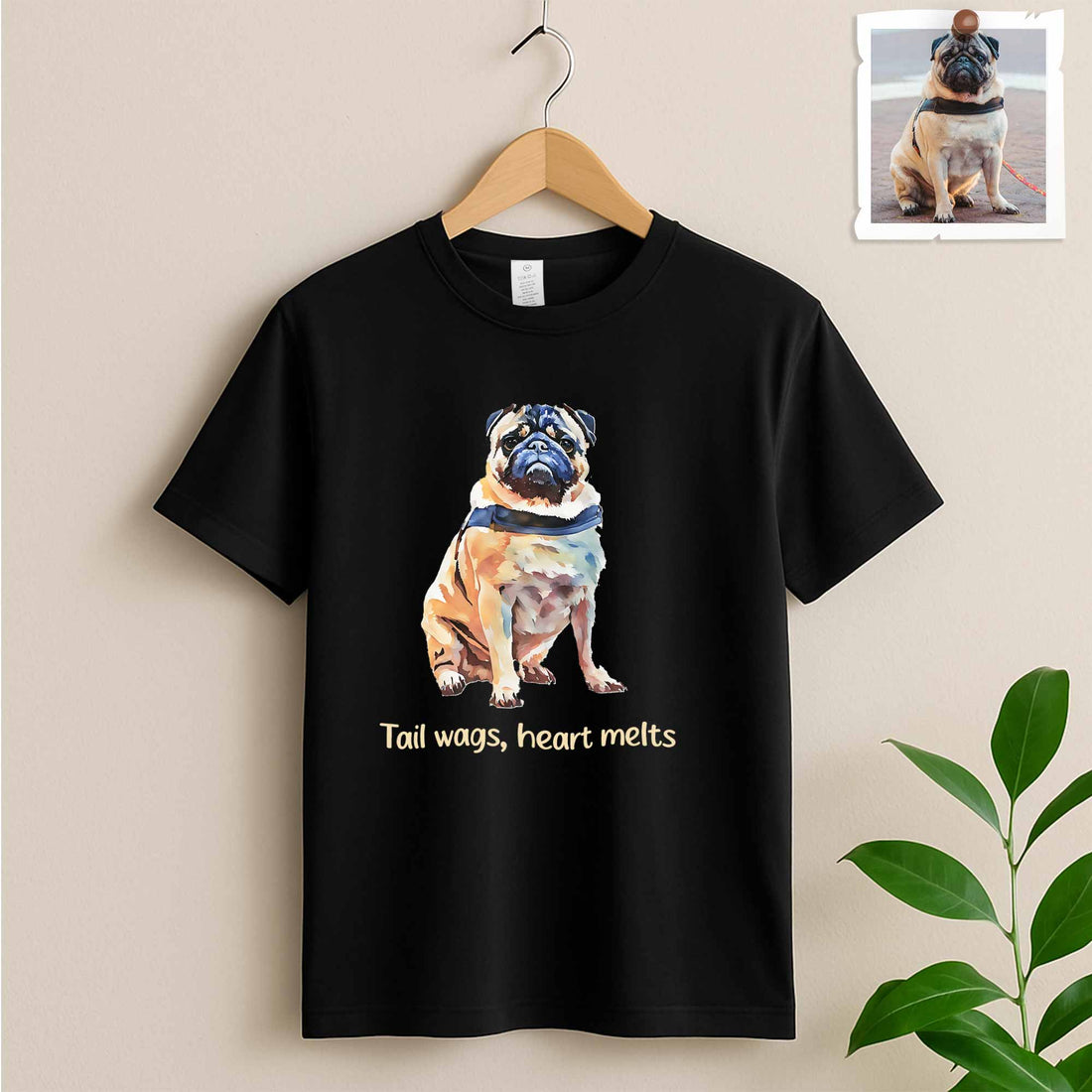 Celebrate Your Furry Friend, Turn Photo into Oil Painting Style, Unique Pet Lover Unisex Crewneck T-shirt S-5XL