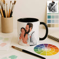 Personalized Wedding Illustration Art, Unique Gift for Newlyweds, Wedding Anniversary Accent Coffee Mug (11, 15oz)-BeUnikArt
