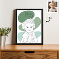 Customized Baby Portrait Newborn Keepsake Gift Canvas-BeUnikArt