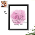 Personalized Photo to Line Art Illustration Anniversary, Family, Father, Mothers Day Canvas-BeUnikArt