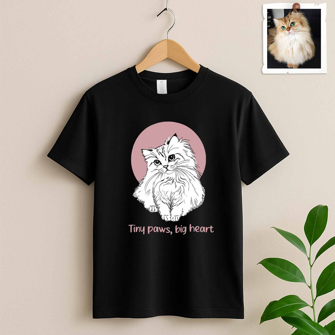 Custom Turn Your Pet Photo into Line Art, Personalized Pet Unisex Crewneck T-shirt S-5XL