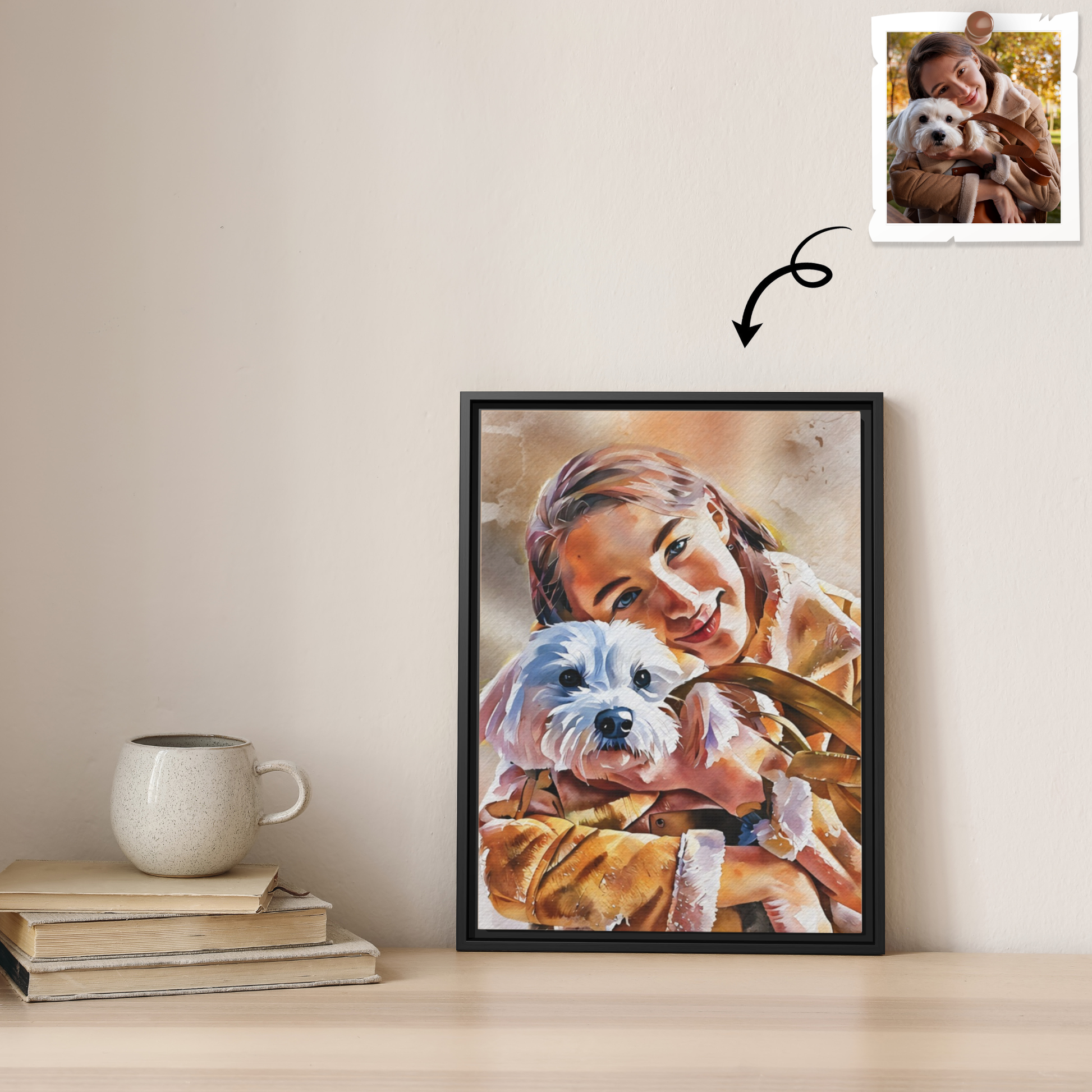 Turn Your Pet Adventures to Art, Custom Dog Cat Water Color Style Canvas for Fun Loving Homes, Pet Lover Canvas-BeUnikArt