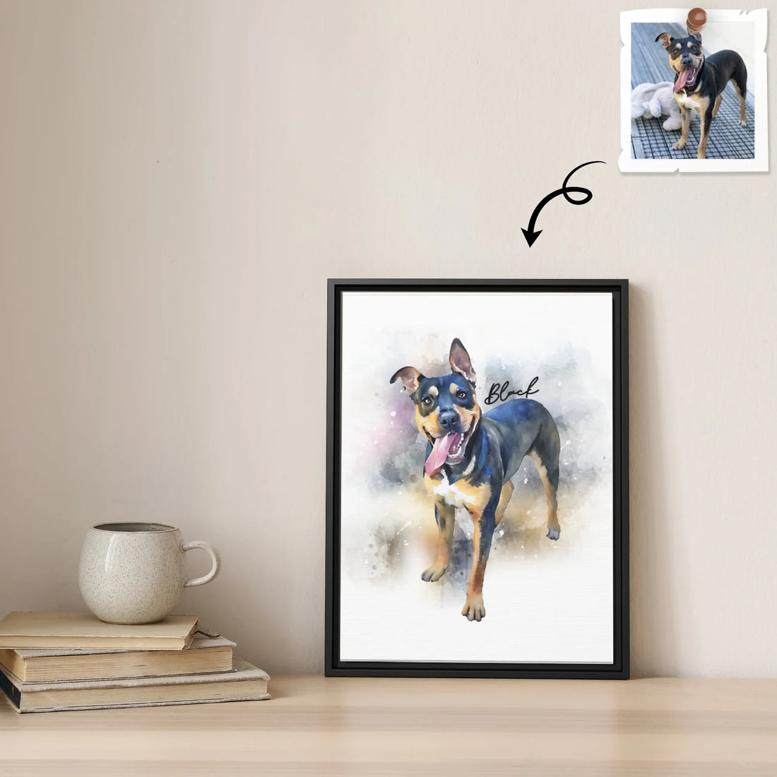 Personalized Your Pet Picture, Turn Photo to Water Color Style Art Potrait, Thoughtful Canvas Gift-BeUnikArt