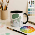Customized Mom and Baby Photo Turn to Doodle Art Style, Family Gift Mug, Accent Coffee Mug (11, 15oz)-BeUnikArt