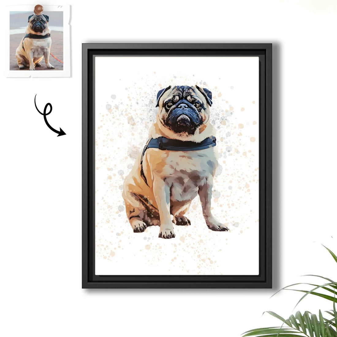 Personalized Canvas for Animal Lovers, Turn Your Favorite Pet Moment to Illustration Art, Adorable Home Canvas-BeUnikArt