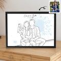 Personalized Couple Drawing Meaningful Anniversary, Date Gift Canvas-BeUnikArt