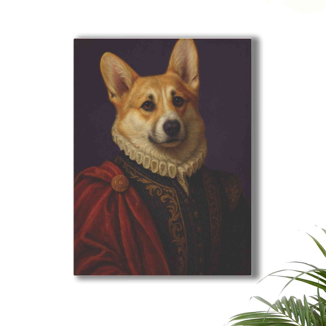 Customized Christmas Portrait Dog or Cat Art Oil Painting Style Canvas, Pet Lover Gift