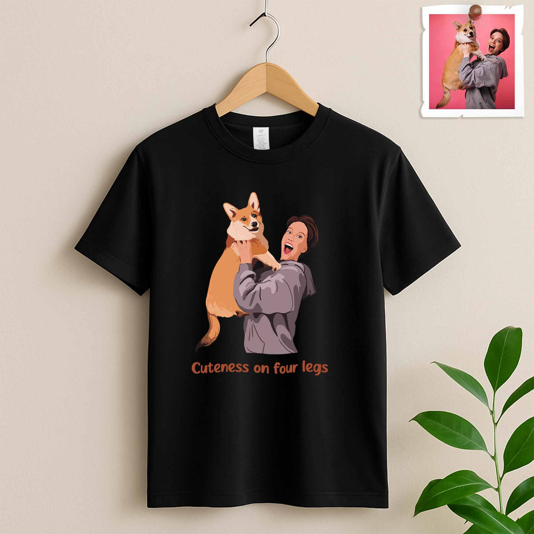 Personalized Turn Photo To Art For Pet Lovers, Gift, Dog Lover Keepsake Unisex Crewneck T-shirt S-5XL