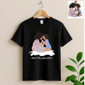 Personalized Illustration Art From Portrait Photo, Mom and Kid Memorial, Mothers Day Unisex Crewneck T-shirt S-5XL-BeUnikArt