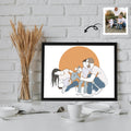 Personalized Turn Family Photo to Doodle Art Style, Perfect Gift for Father, Mother's Day, Family Picture Decorative Canvas-BeUnikArt