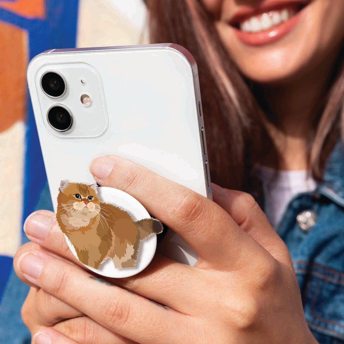 Customized Illustration from Photo Your Best Pet Art Phone Grip Pet Lover Gift