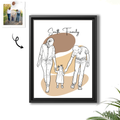Custom Family Photo Turn To Line Art, Perfect Gift for Father, Mother's Day Canvas-BeUnikArt
