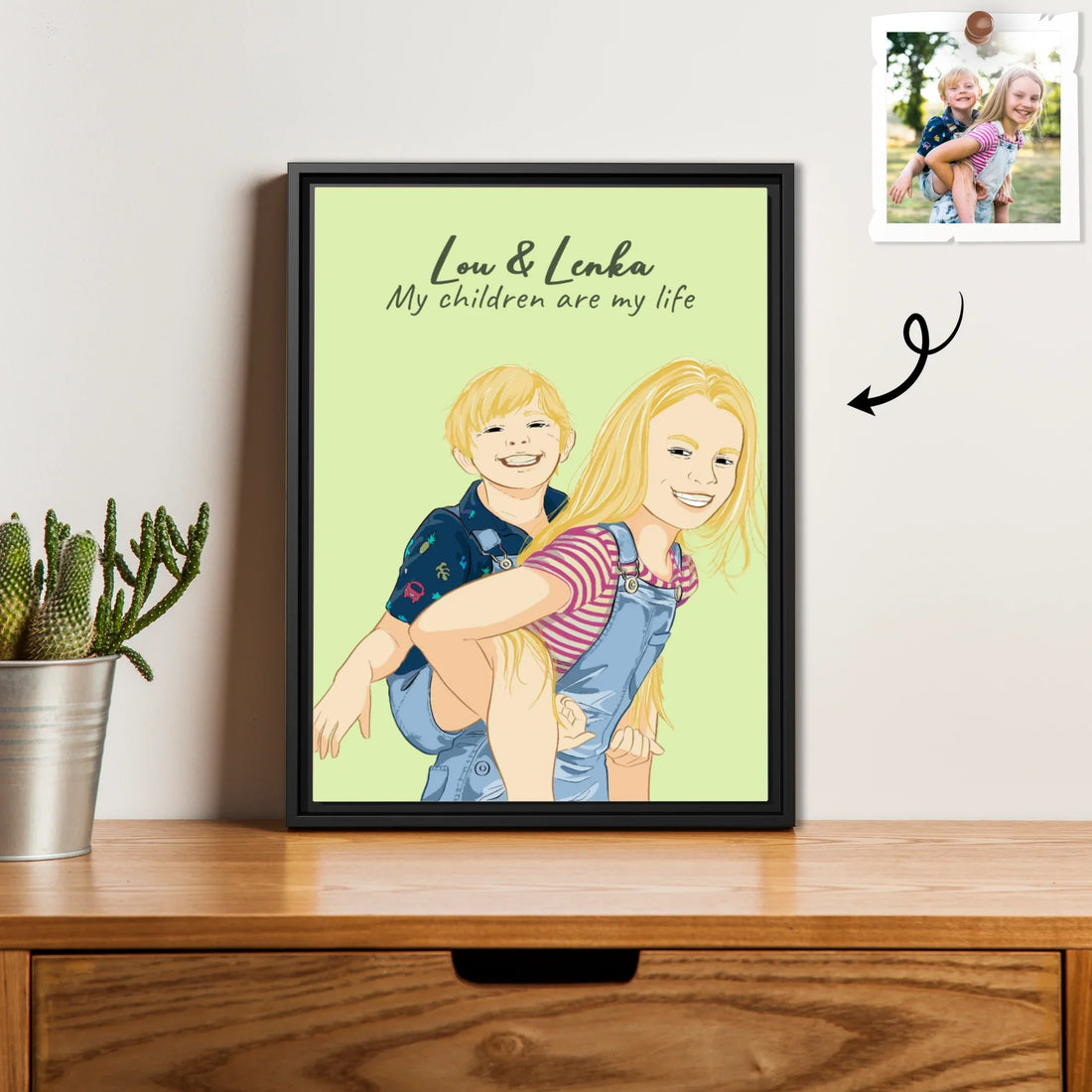 Custom Baby Portrait from Photo, Personalized Art, Thoughtful Gift for Baby Shower, Newborn Arrival Digital File-BeUnikArt