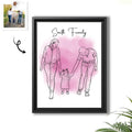 Personalized Line Art from Photo Couple Anniversary Family Gift Canvas-BeUnikArt