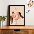 Custom Portrait from Photo, Personalized Illustration Painting Art, Memorial Mother's Day Gift Canvas-BeUnikArt